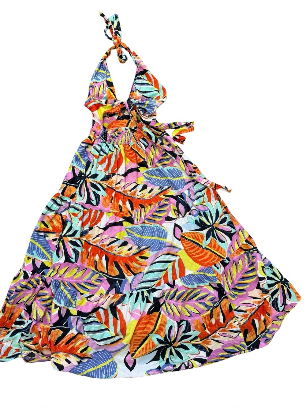 Positano by Jean Paul Floral/ vacation Maxi Dress size S/M